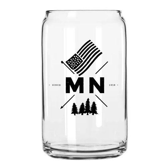 Minnesota Crest Can Glass