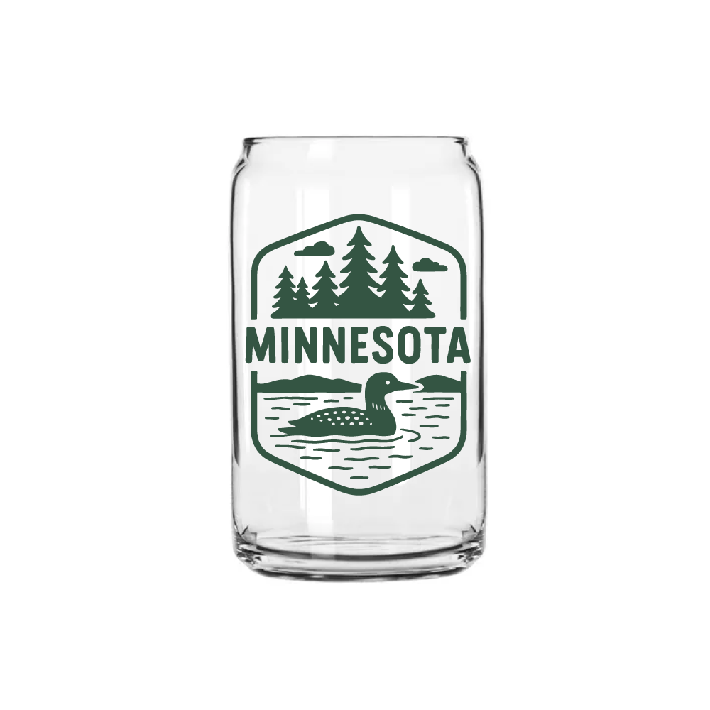 Minnesota Loon Can Glass