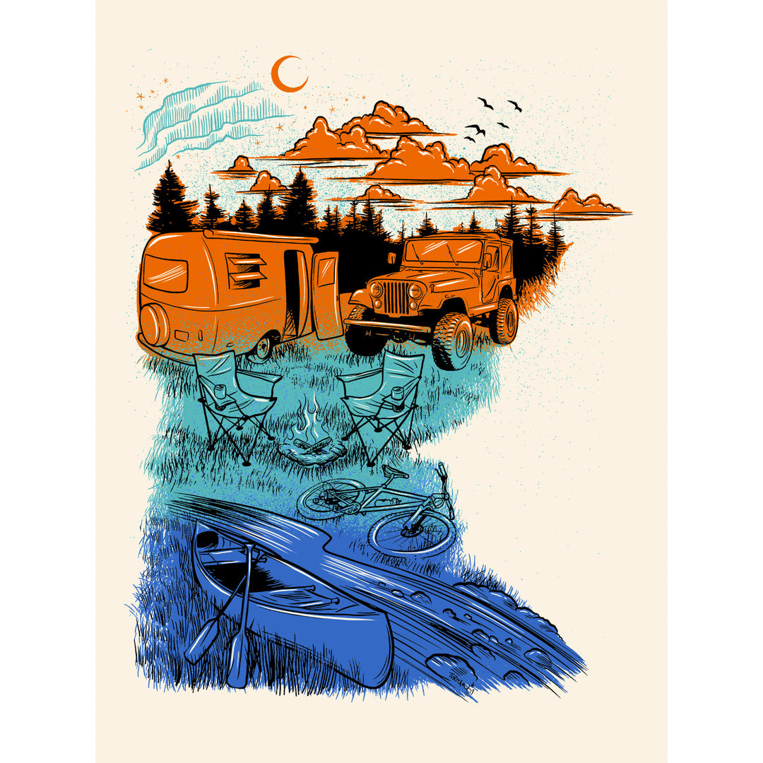 MN Camping || Adam Turman Art || Minnesota Made Gifts