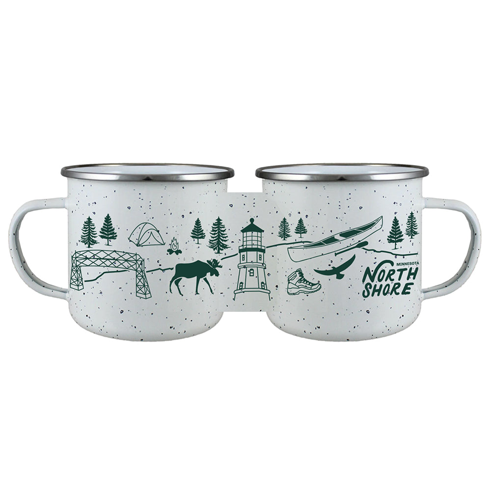 Minnesota North Shore Enamel Campfire Mug