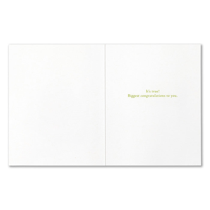 Congratulations: you have to know how great you are