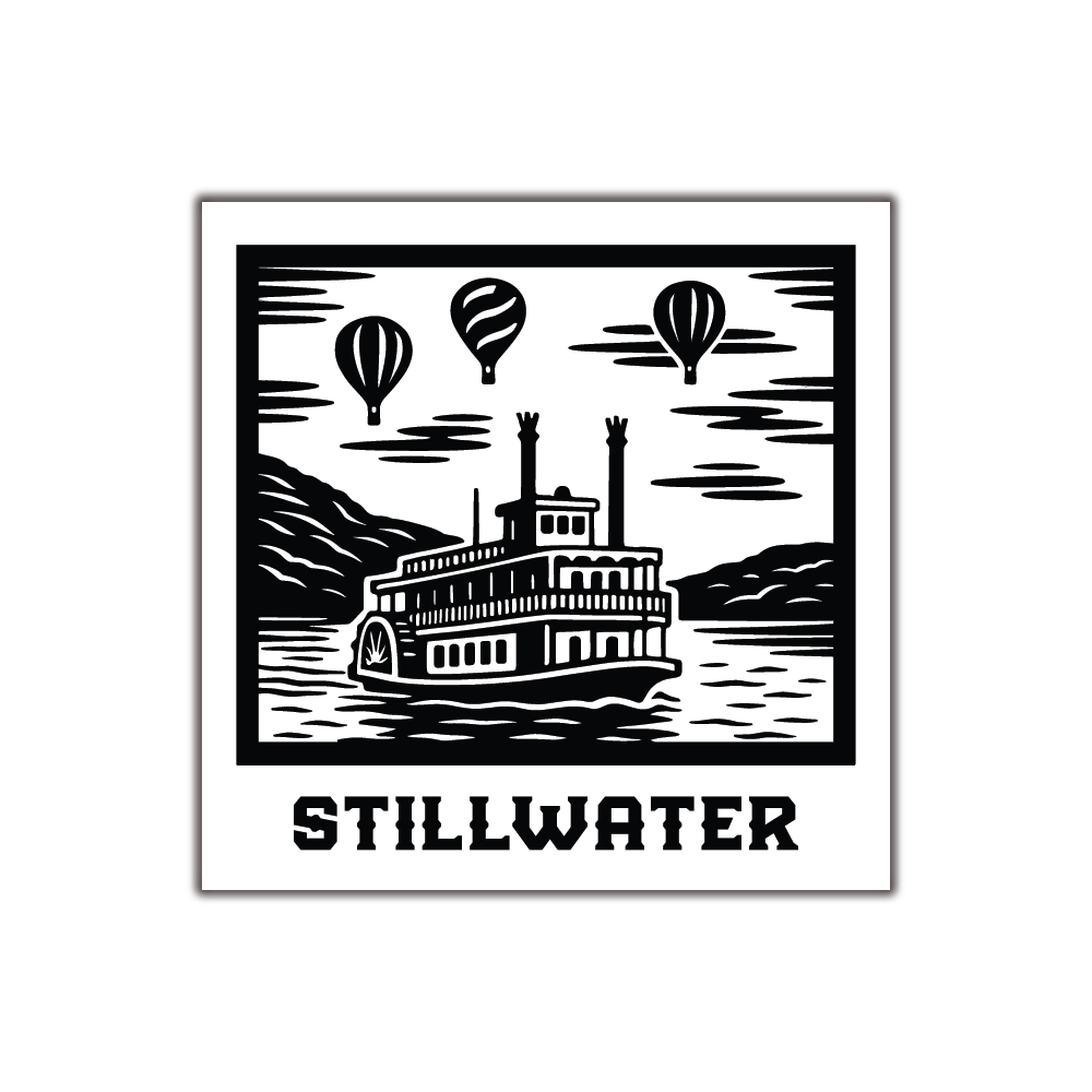 Stillwater River Boat Sticker || Minnesota Made Gifts
