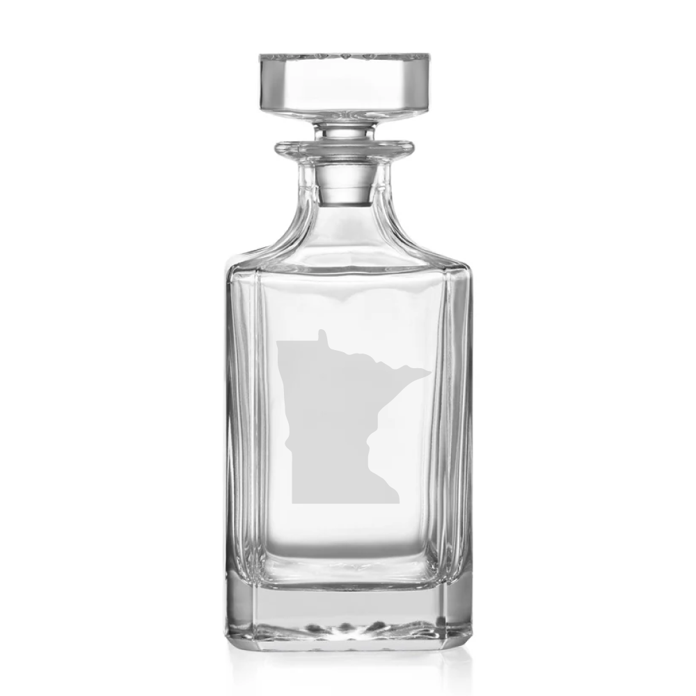 Laser Engraved Whiskey Decanter (750 mL) || Minnesota Made Gifts