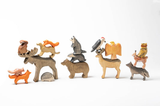 Wooden Forest Animals set of 17