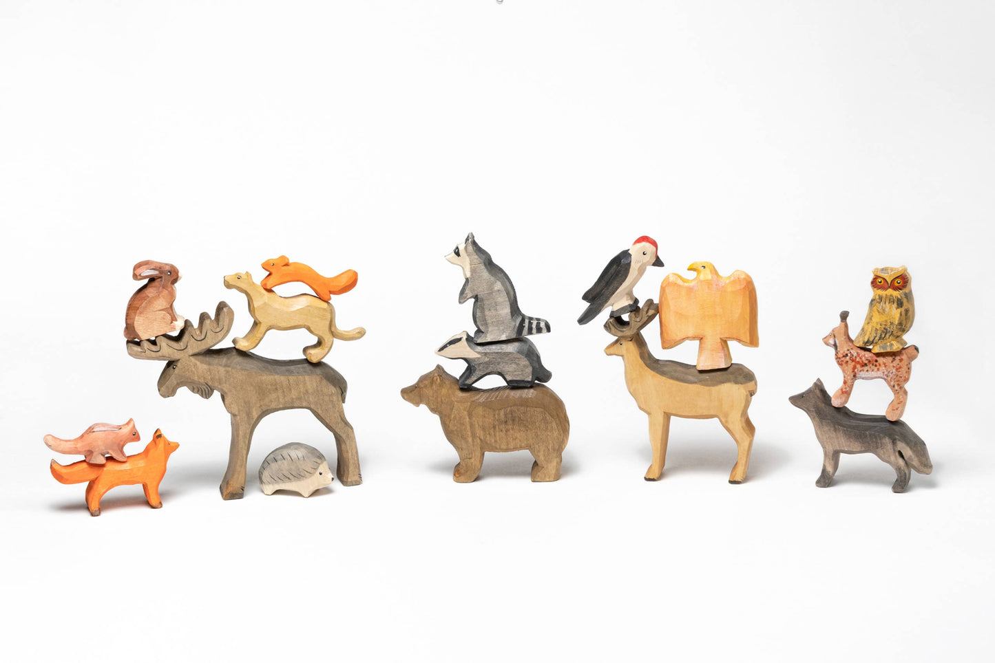 Wooden Forest Animals set of 17