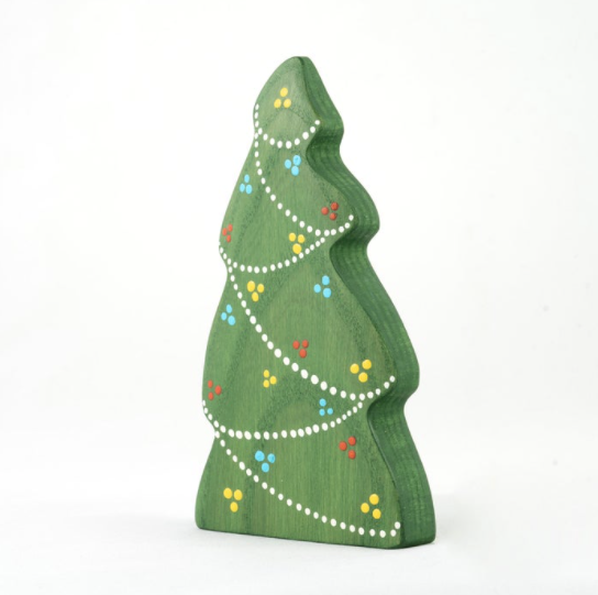 Vintage Christmas Toy Tree with Garland