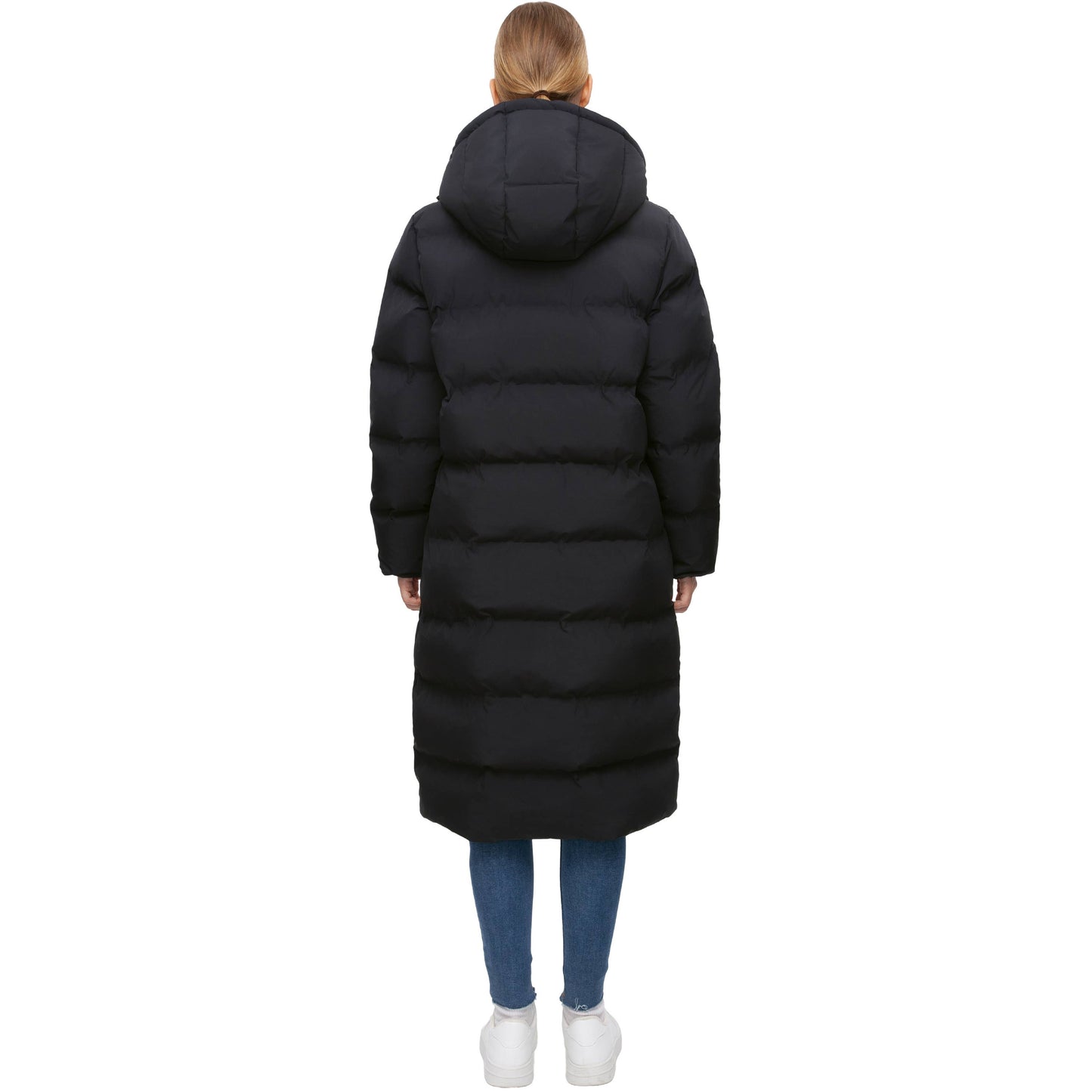 Women's Long Seamless Puffer Coat Below Knee Jacket
