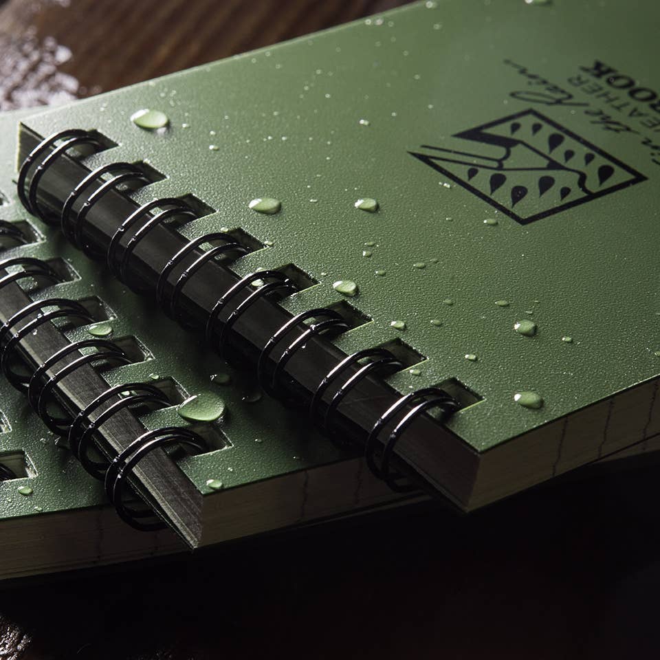 Rite in the Rain 3" x 5" Top Spiral Notebook, Green
