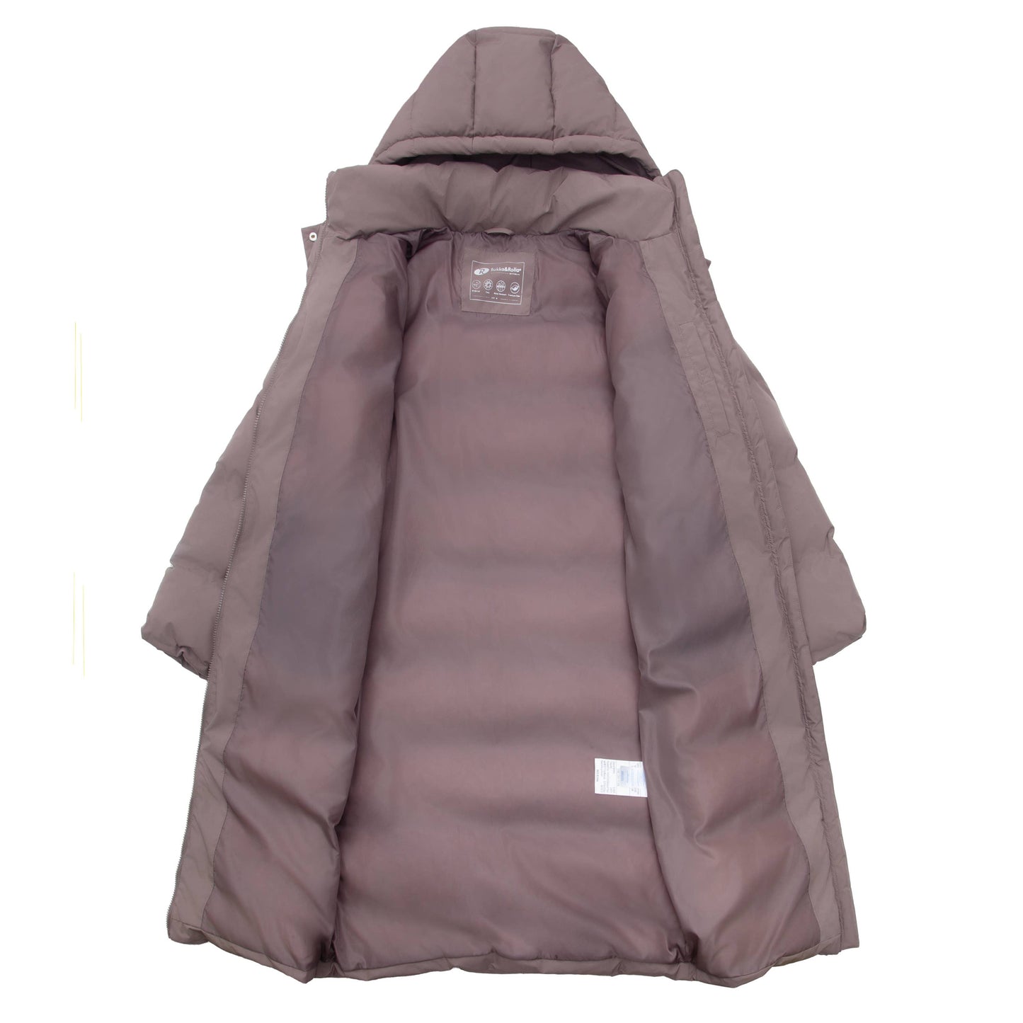 Women's Long Seamless Puffer Coat Below Knee Jacket