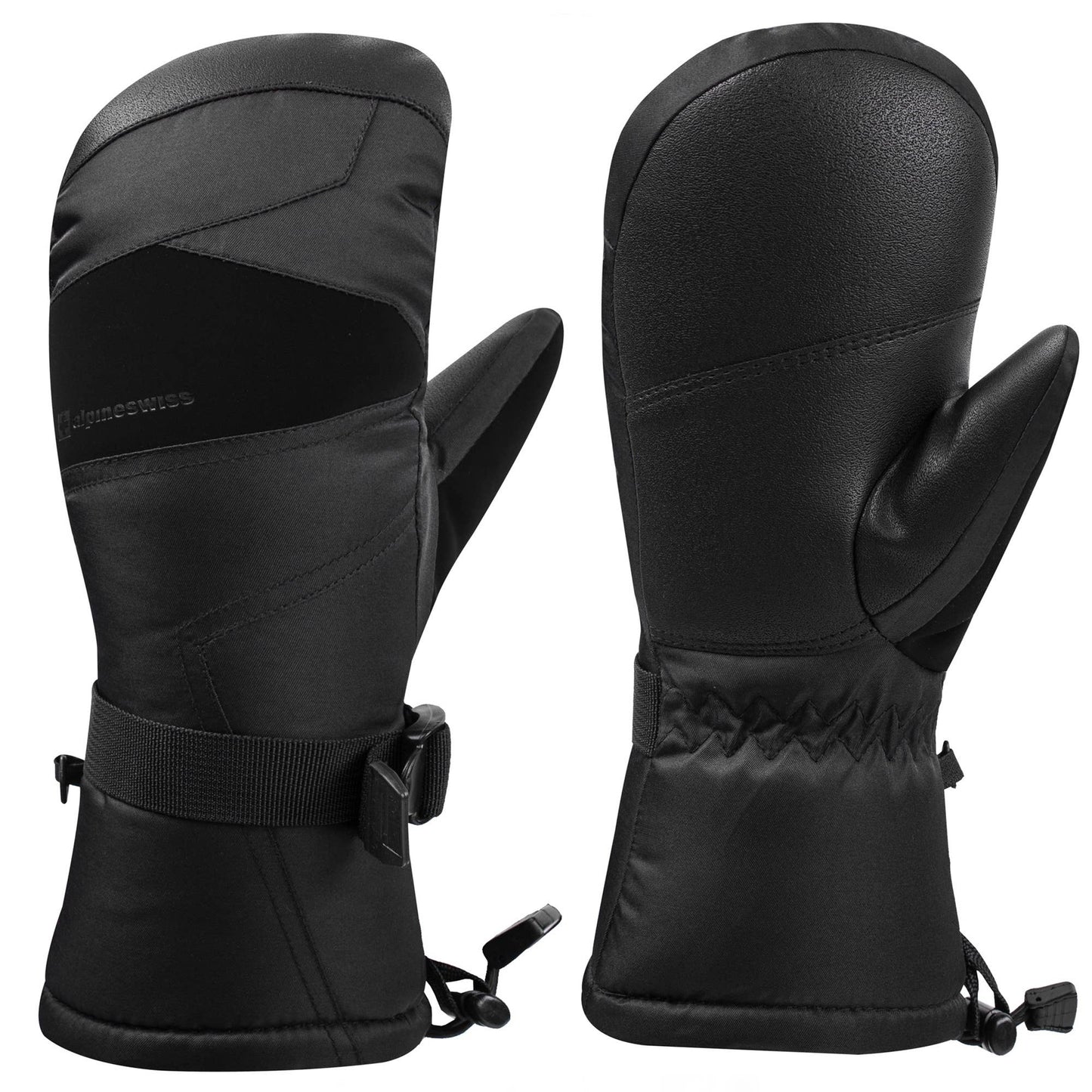 Alpine Swiss Mens Waterproof Gauntlet Ski Mittens