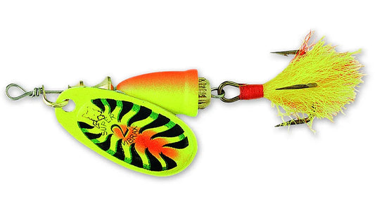 Blue Fox Classic Vibrax Foxtail Spinner 1/4 oz Firetiger