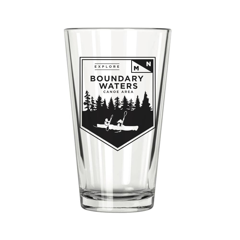 Boundary Waters Sticker - Northern Glasses Pint Glass