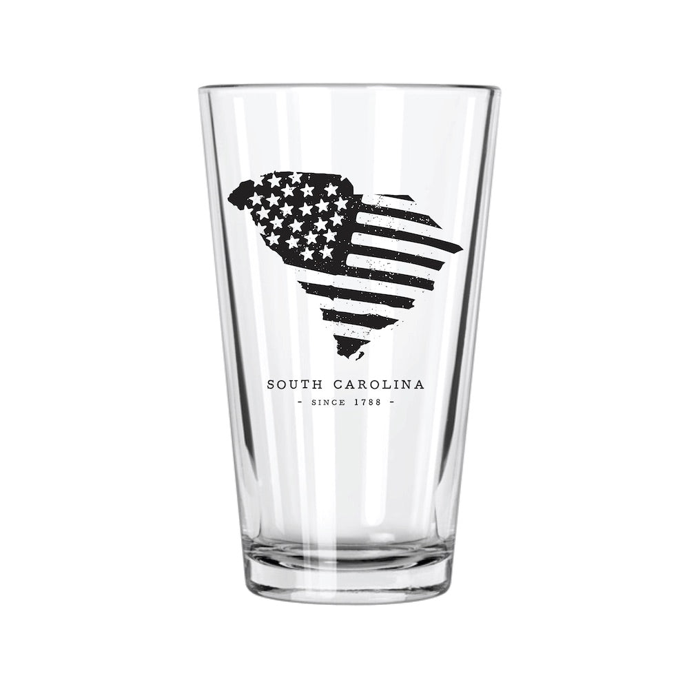 American Road Trip: South Carolina Pint Glass - Northern Glasses Pint Glass